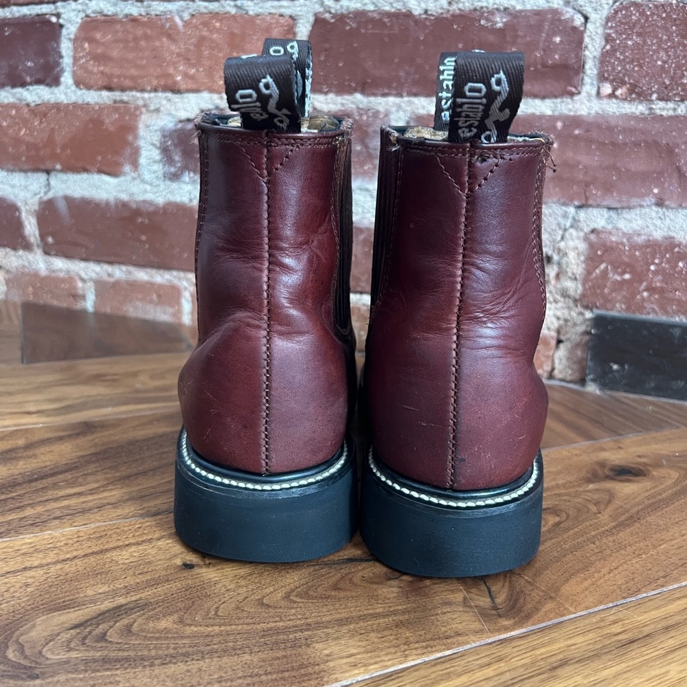 Establo Women's Brown Leather Ankle Boots - Picture 3 of 8